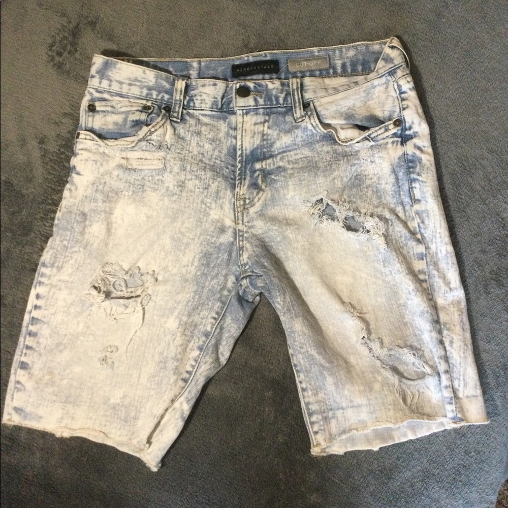 Aeropostal ripped jean shorts